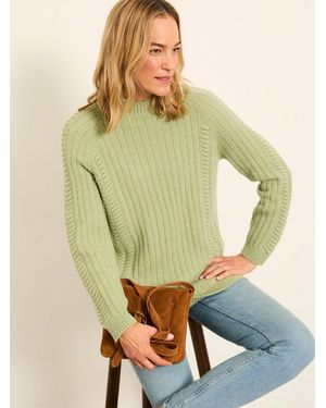 FatFace Fatface Hazel Longline Knitted Jumper - Green