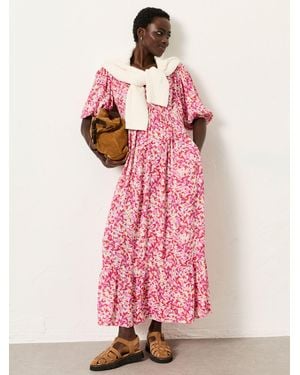 FatFace Fatface Regular Milly Midi Dress - Pink