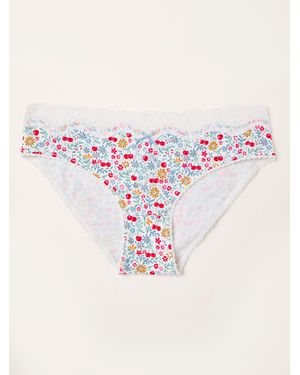 FatFace Fatface Cherry Classic Knickers - White