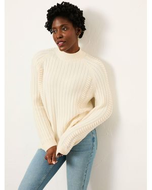 FatFace Fatface Hazel Longline Knitted Jumper - Natural