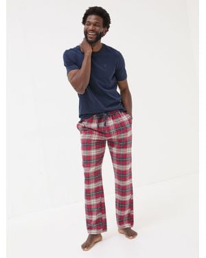 FatFace Check Pyjama Set - Red