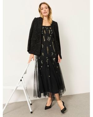 FatFace Fatface Neeva Petite Beaded Strappy Maxi Dress - Black