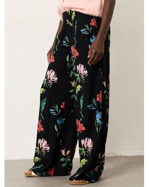 FatFace Zelda Wide Leg Trouser - Blue