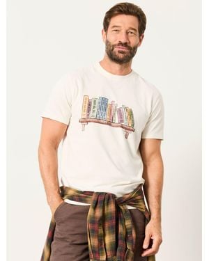 FatFace Bookshelf Graphic T-Shirt - White