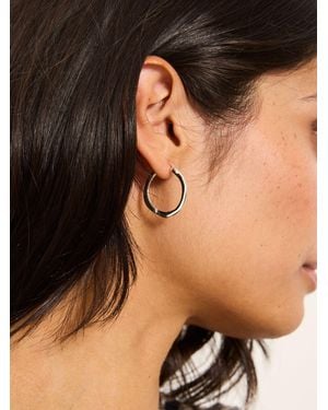 FatFace Hammered Hoop Earrings - Black