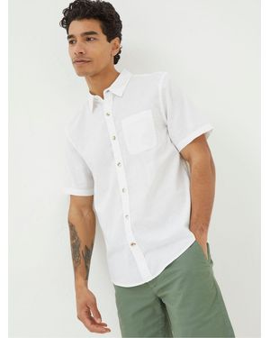 FatFace Bugle Linen Cotton Shirt - White