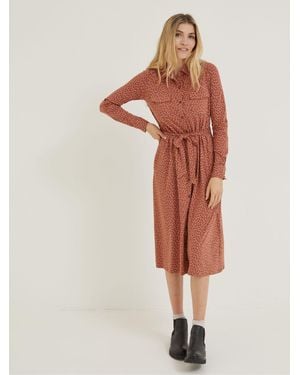 FatFace Fatface Seed Geo Sarah Jersey Dress - Brown
