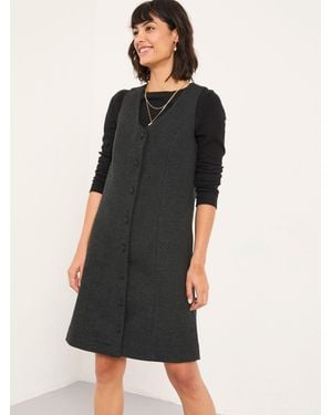 FatFace Fatface Binny Regular Tweed Pinny Mini Dress - Black