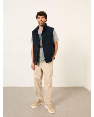 FatFace Moleskin Gilet - Blue