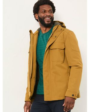 FatFace Truro Hooded Waterproof Jacket - Brown