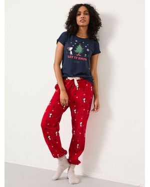 FatFace Fatface Snoopy Jersey Pyjama Set - Red
