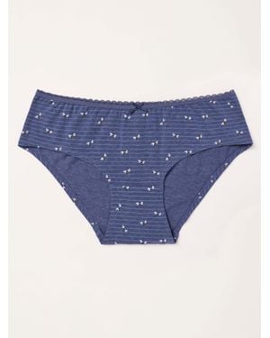 FatFace Stripe Bee Short Knickers - Blue