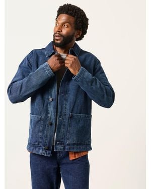 FatFace Canvas Denim Worker Jacket - Blue