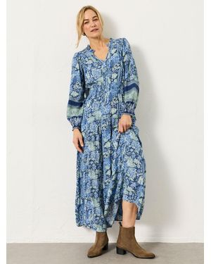 FatFace Fatface Rowen Petite Midi Dress - Blue