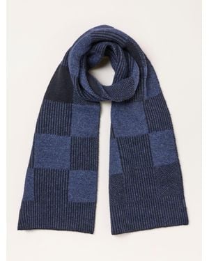 FatFace Fatface Check Scarf - Blue