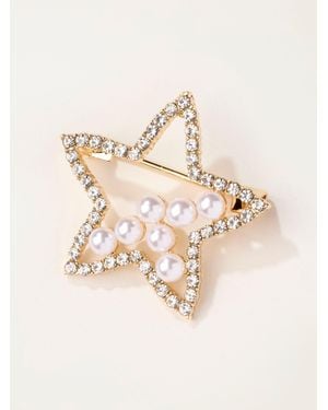 FatFace Fatface Tone Star Brooch - Natural