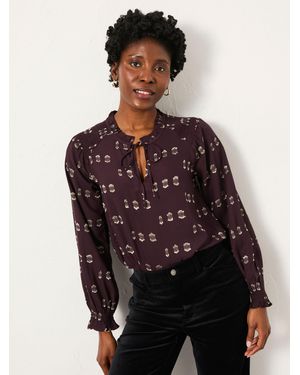 FatFace Fatface Lucy Metallic Blouse - Red