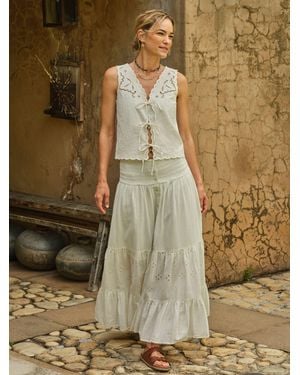 FatFace Fatface Rhea Cutwork Maxi Skirt - White