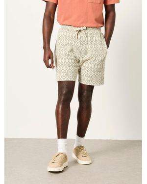 FatFace Fatface Jacquard Drawstring Shorts - Natural