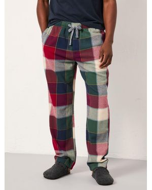 FatFace Hetton Buffalo Check Pyjama Bottoms - Blue