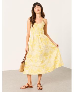 FatFace Fatface Emmy Petite Midi Dress - Yellow