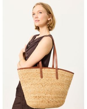 FatFace Raffia Tote Bag - Natural