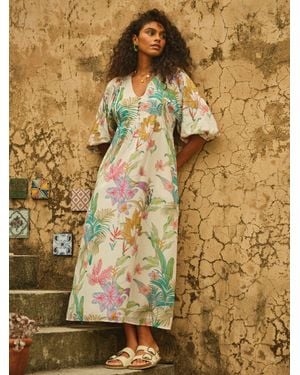FatFace Fatface Lilibet Midi Dress - Metallic