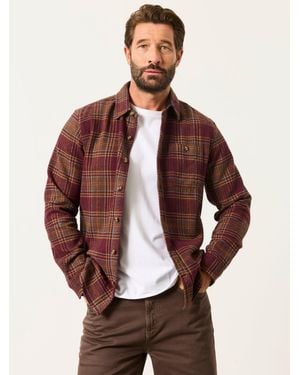 FatFace Cullen Long Sleeve Check Shirt - Brown