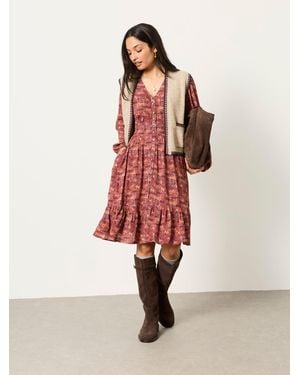 FatFace Fatface Eden Jacquard Mini Dress - Multicolour