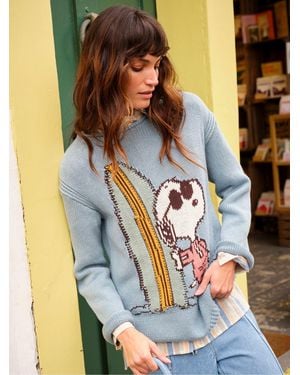 FatFace Fatface Snoopy Knitted Jumper - Blue