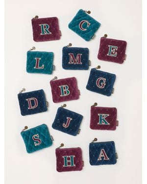 FatFace Fatface Multi Alphabet Quilted Coin Purse - Blue