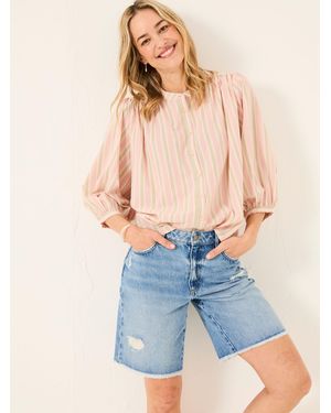 FatFace Fatface Amy Stripe Blouse - Blue