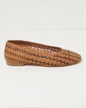 FatFace Fatface Felicity Woven Ballerina Shoes - Brown