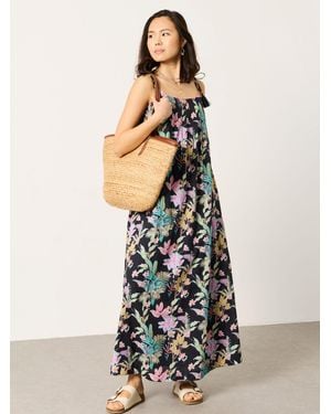 FatFace Fatface Bea Petite Tassel Tie Strap Maxi Dress - Multicolour