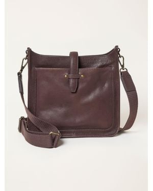 FatFace Fatface Mila Chocolate Leather Crossbody Bag - Brown