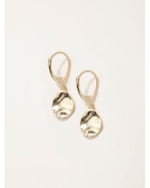 FatFace Disc Drop Earrings - Natural