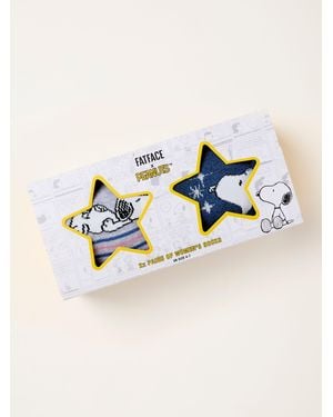 FatFace 2 Pack Snoopy Socks - Blue