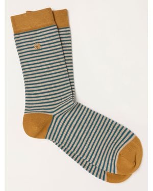 FatFace Fatface Mustard Striped Socks - Yellow