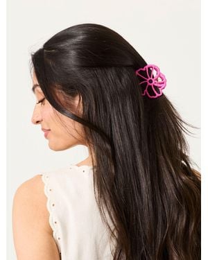 FatFace Fatface Flower Wrapped Claw Clip - Black