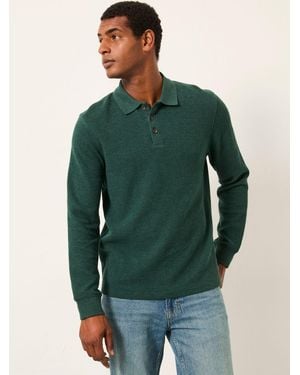 FatFace Fatface Shawford Long Sleeve Polo - Green