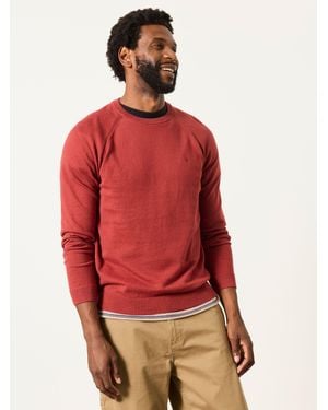 FatFace Rye Crew Neck Knitted Jumper - Red