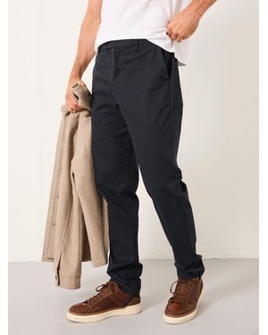 FatFace Bosbury Tailored Fit Smart Chino Trousers - Blue