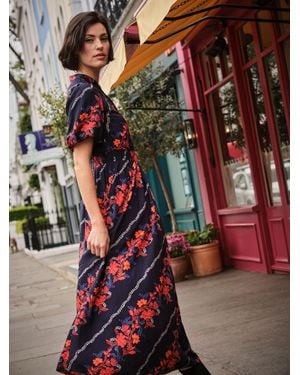 FatFace Becky Regular Midi Dress - Red