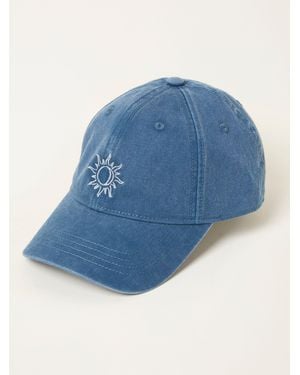 FatFace Fatface Embroidered Sun Cap - Blue