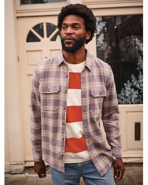 FatFace Fatface Westry Long Sleeve Check Shirt - Grey