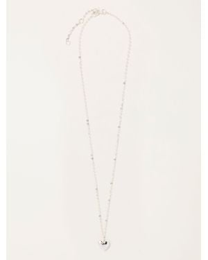 FatFace Sterling Heart Necklace - Natural