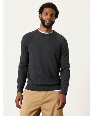 FatFace Rye Crew Neck Knitted Jumper - Black