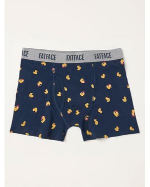 FatFace Festive Rubber Duck Boxers - Blue