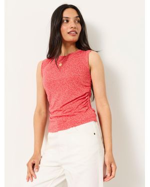 FatFace Ruby Ruched Sleeveless Tank - Red