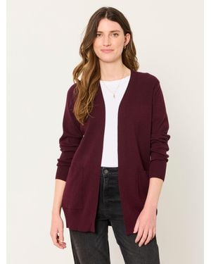 FatFace Selene Knitted Longline Cardigan - Red